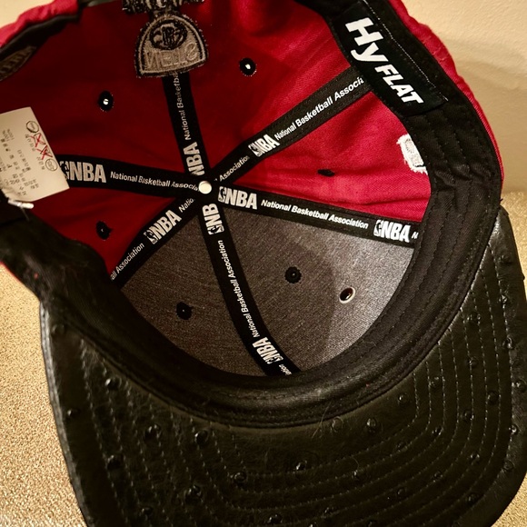 HyFlat Brooklyn Nets NBA SnapBack Rare CHO.2 Ostrich Bill Hat - Picture 8 of 9